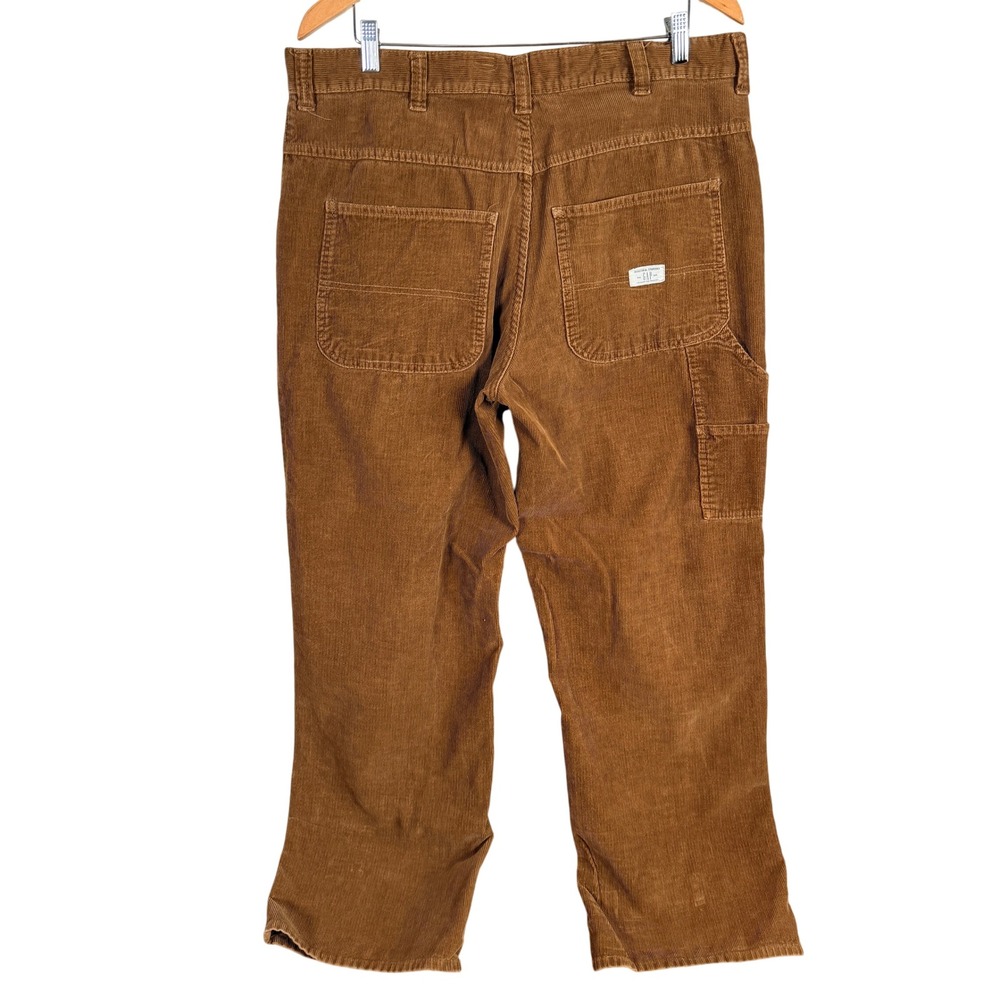 Vintage Y2K Gap Corduroy Carpenter Pants Mens 36x30 Brown Utility Loose Fit